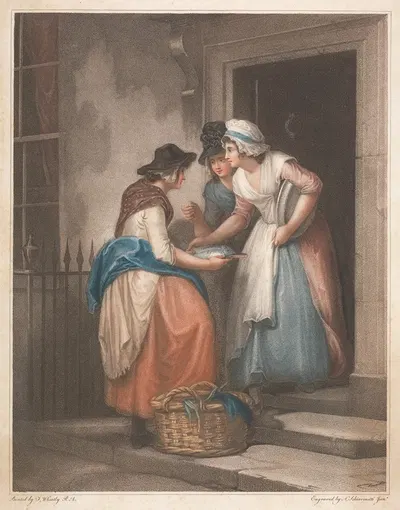New Mackrel, New Mackrel by Francis Wheatley, 1795 — digital art print download