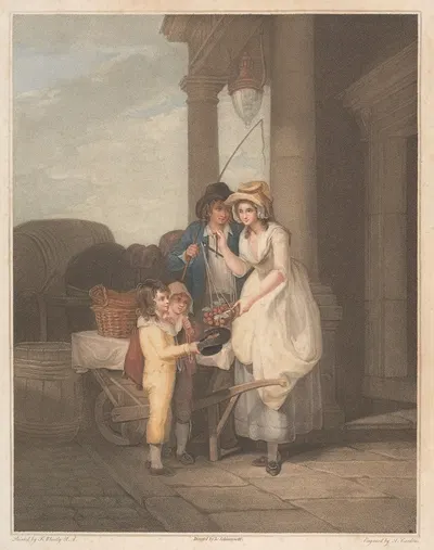 Round & Sound, Five Pence a Pound, Duke Cherries by Francis Wheatley, 1795 — digital art print download