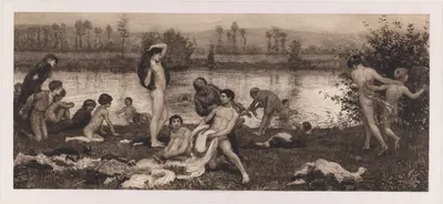 Купальщики by Фредерик Уокер, 1888 — digital art print download