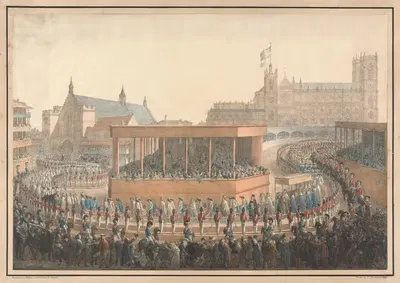 Коронационная процессия Его Величества Короля Георга IV, 19 июля 1821 by Джордж Иоганн Шарф, 1821 — digital art print…