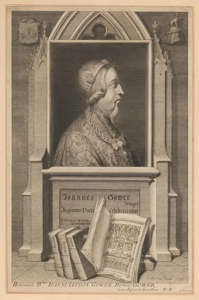 JJohn Gower by George Vertue, 1727 — digital art print download