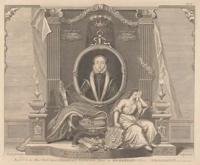 Леди Джейн Грей by Джордж Вертю, 1748 — digital art print download