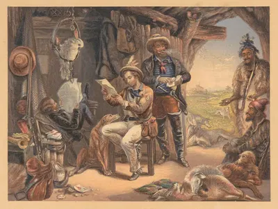 Австралия, Новости из дома by Харден Сидни Мелвилл, 1853 — digital art print download