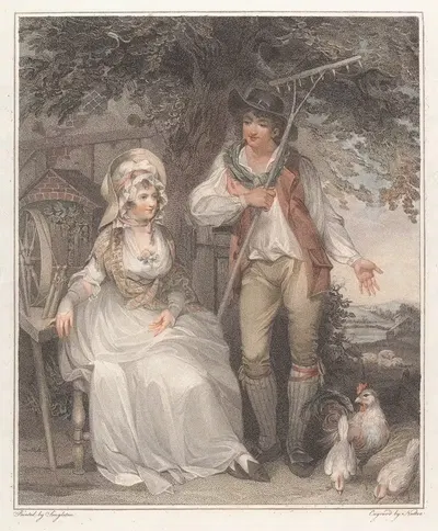 Двор фермы by Генри Синглтон, 1790 — digital art print download