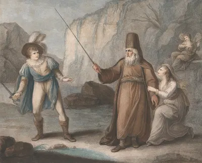 Просперо разоружает Фердинанда, акт I, сцена II by Генри Уильям Бунбери, 1793 — digital art print download