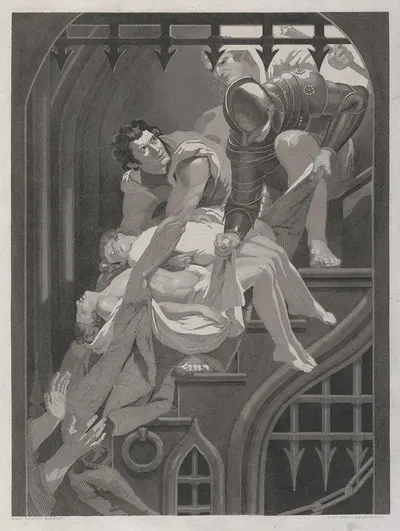 Ричард III; Акт IV, Сцена III, Тауэр Лондона by Джеймс Норткот, 1795 — digital art print download