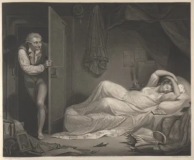 Развратница в своей спальне by Джеймс Норткот, 1797 — digital art print download