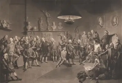 Школа жизни в Королевской академии by Иоганн Иосиф Зоффани, 1773 — digital art print download