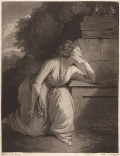 Клара у могилы Элоизы by Джон Хопнер, 1786 — digital art print download