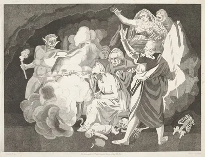 Генрих VI, Часть II; Акт I, Сцена IV, Мать Жордайн, Хими— by Джон Опий, 1803 — digital art print download