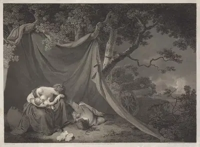 Мертвый солдат by Джозеф Райт из Дерби, 1797 — digital art print download