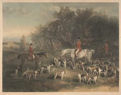 Джон Мастерс, Esq. и его гончие by Ричард Баррет Дэвис, 1847 — digital art print download