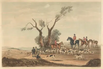 Королевская охота. 1. Место встречи. by Ричард Баррет Дэвис, 1826 — digital art print download