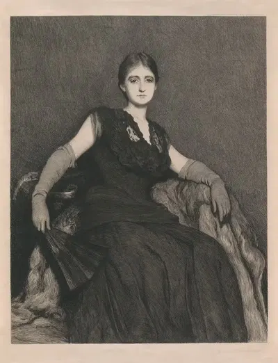 Дама в черном by Сэр Хьюберт фон Херкомер, 1888 — digital art print download