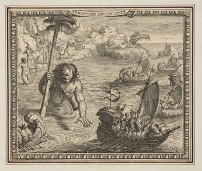 Adventure of the cyclops by Abraham Bosse, 1648 — digital art print download