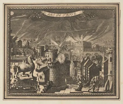 Sack of Troy by Abraham Bosse, 1648 — digital art print download