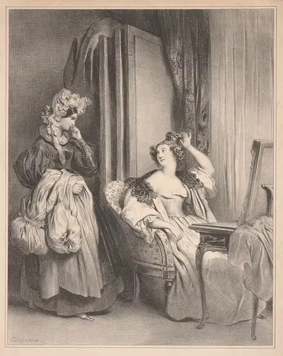 La toilette by Achille Devéria — digital art print download