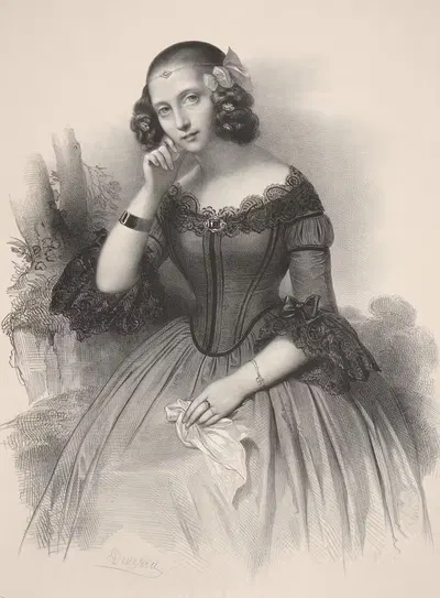 Portrait of a woman by Achille Devéria — digital art print download