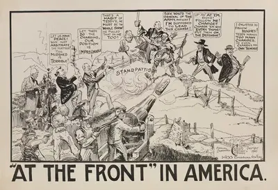 На фронте в Америке by Кэри Карикатур Сервис, 1916 — digital art print download