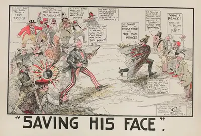 Спасая свое лицо by Кэри Карикатур Сервис, 1917 — digital art print download