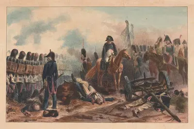 Полубатальон слева – Прицел! – Огонь! – Заряжай. Ватерлоо, 18 июня 1815 года, 18:00. by Денис Огюст Мари Раффе — digital…