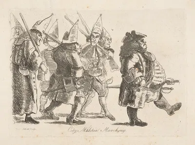 Городская милиция на марше. by Капитан Фрэнсис Гроуз, 1788 — digital art print download