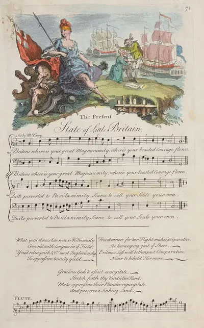 The present state of Little Britain by George Bickham, 1740 — digital art print download
