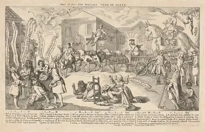 Что это такое! Пестрая команда государства by Джордж Бикхэм, 1741 — digital art print download