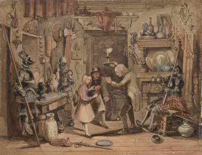 Старый магазин любопытства; Магазин. by Джордж Кэттермол, 1840 — digital art print download