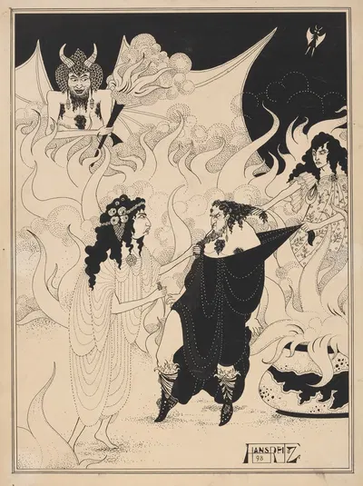Scene in hell. by Hans Reitz, 1898 — digital art print download