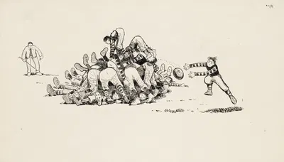 Princeton football. Almost all members of both teams are piled up trying to find the ball, which comes loose. A Princeton…