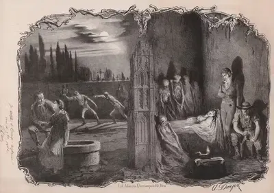 Сцены на кладбище и в катакомбах by Анри-Алфред Даржу, 1862 — digital art print download