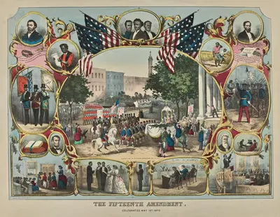 Пятнадцатая поправка, отмеченная 19 мая 1870 года. by Джеймс Картер Бирд, 1870 — digital art print download