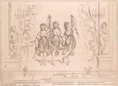 Оперативная реформа; – или – танец епископа by Джеймс Гилрей, 1796 — digital art print download