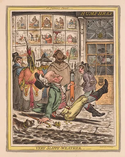 Очень скользкая погода by Джеймс Гилрей, 1808 — digital art print download
