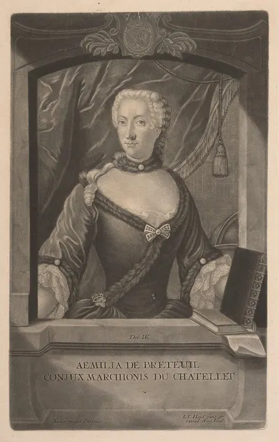 Aemilia of Breteuil, wife of the Marquis du Chatellet by Johann Jacob Haid — digital art print download