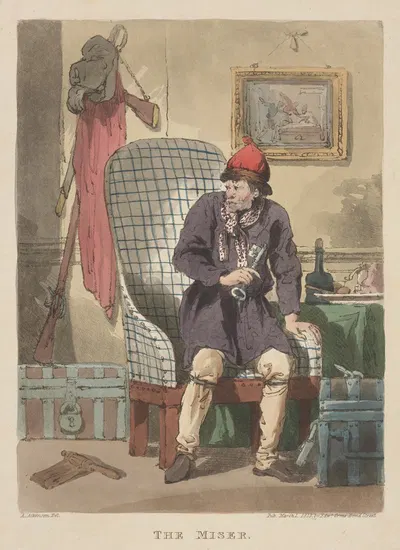 The miser by John Augustus Atkinson, 1819 — digital art print download