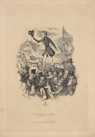Chairing the member. by John Leech, 1840 — digital art print download
