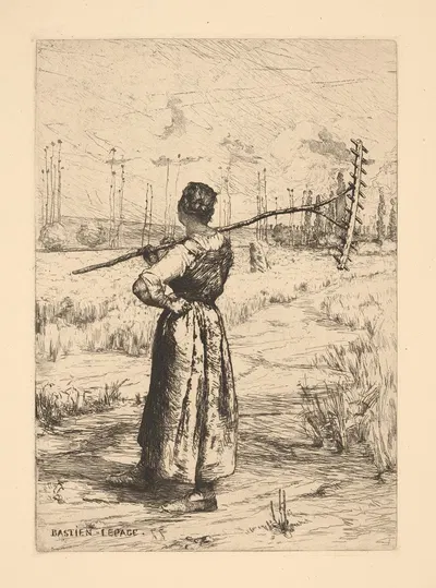 Возвращение с полей by Жюль Бастьен-Лепаж, 1884 — digital art print download