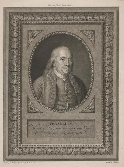 Franklin, Minister Plenipotentiary of the United States of America by Juste Chevillet — digital art print download