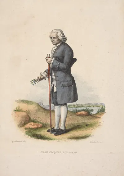 Jean Jacques Rousseau by Louis-Jean-Desire Delaistre — digital art print download