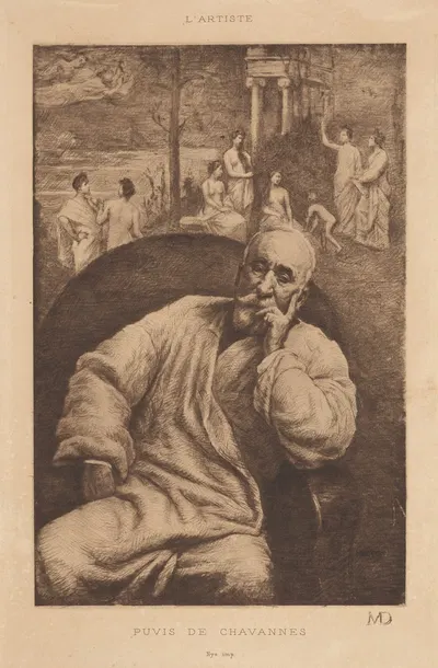 Пювис де Шаванн by Марсельен-Гильберт Дебутен, 1895 — digital art print download