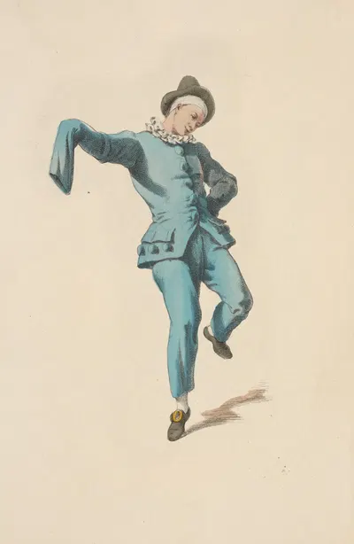 Танцующий Пульчинило by Морис Санд, 1858 — digital art print download