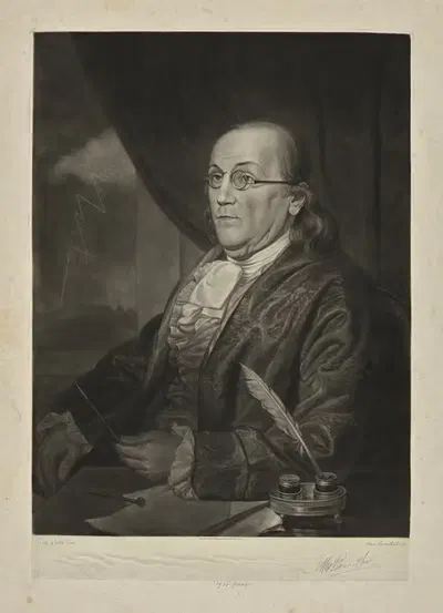 Benjamin Franklin by Max Rosenthal, 1901 — digital art print download