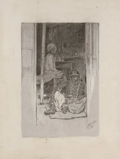 Индийский доктор и жена by Милтон Дж. Бернс, 1882-1886 — digital art print download