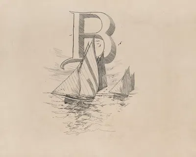 Инициал Б by Милтон Дж. Бернс, 1882-1886 — digital art print download