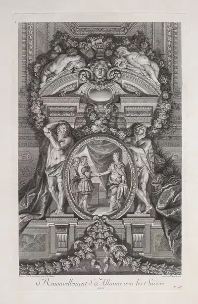 Обновление альянса с швейцарцами, 1663 by Николас Габриэль Дюпюи, 1752 — digital art print download