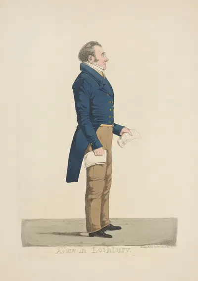 A view in Lothbury. by Richard Dighton, 1817 — digital art print download