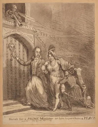 Эскиз для премьер-министра или как купить мир. by Самуэль де Вильд, 1811 — digital art print download