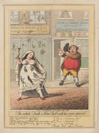 The whole truth, or John Bull with his eyes opened. by Theodore Lane, 1821 — digital art print download